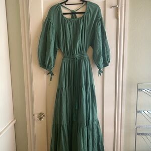 Free People Ibiza Sun Dress Midi Size Small Green